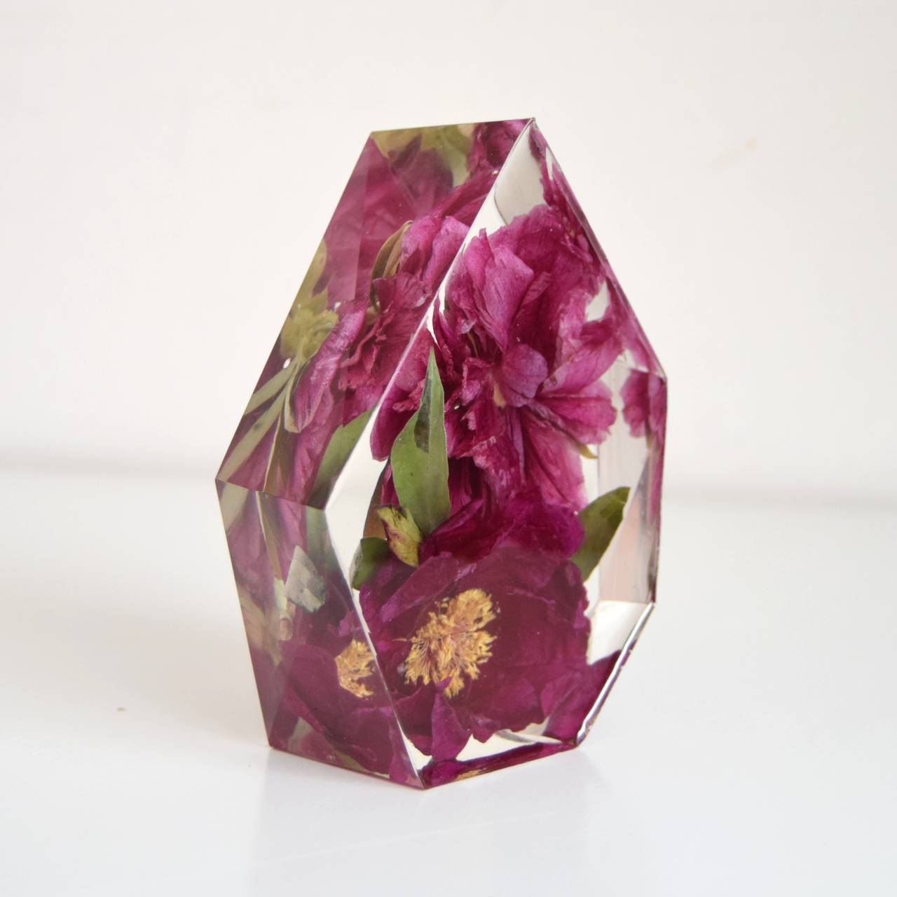 Kytice v pryskyřici - Krystal malý 13x10,5cm