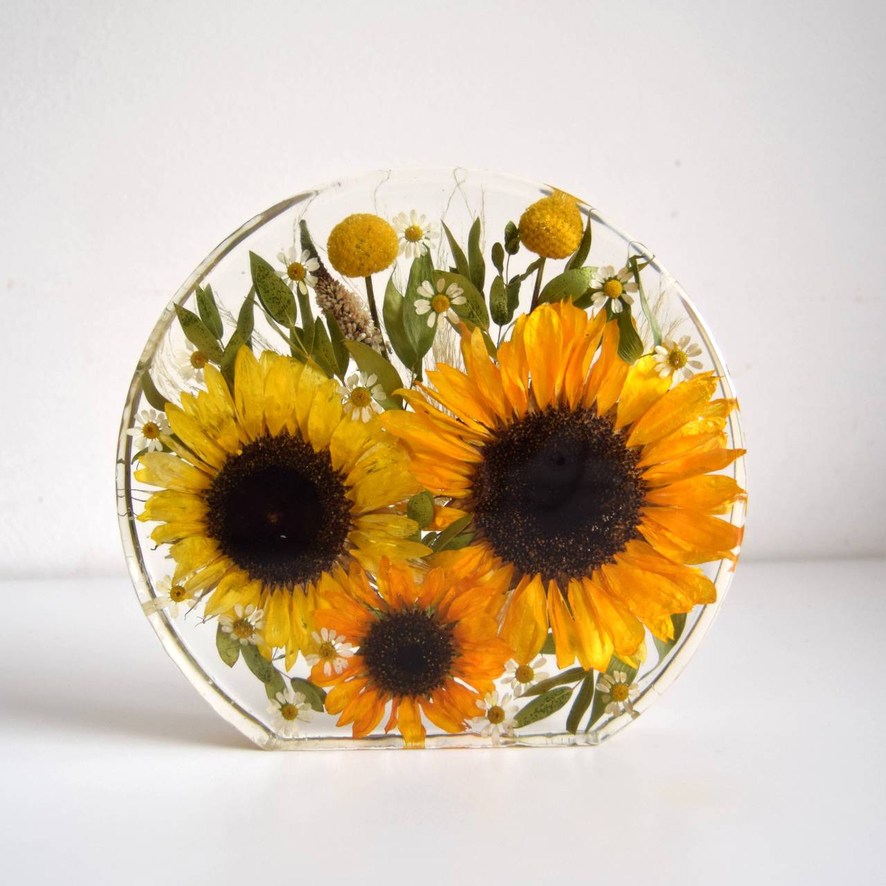 Kytice v pryskyřici - Kruh 22cm