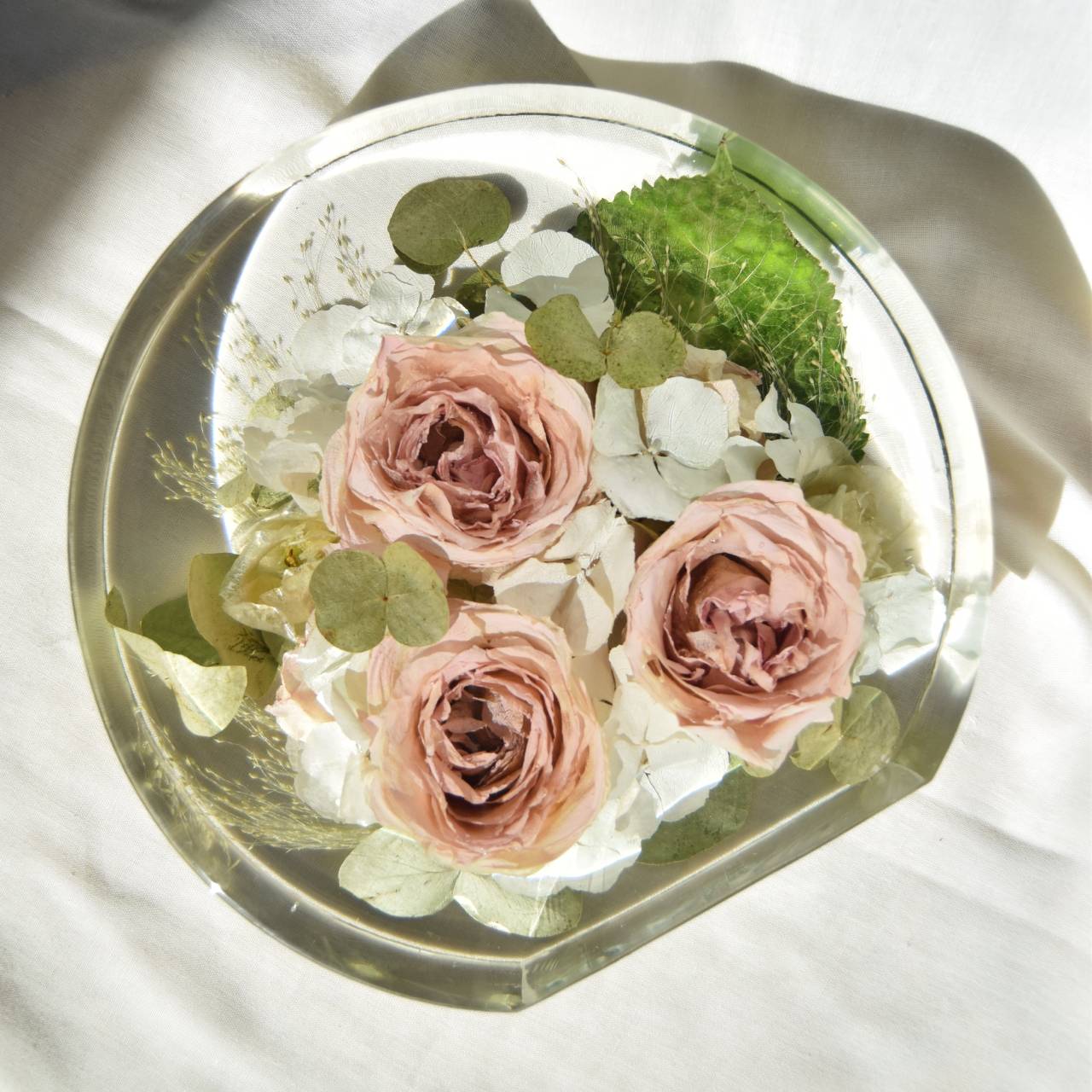 Kytice v pryskyřici - Kruh 22cm